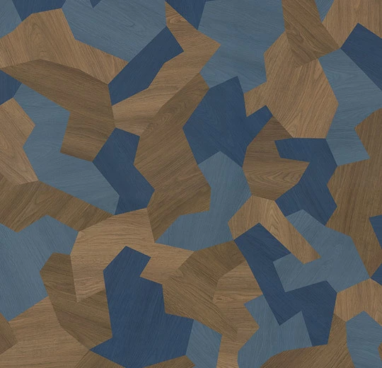 Produktbild – heterogener Vinylbelag, Modul UP Compact – blue shaped wood