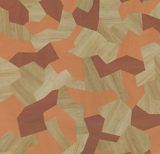 Produktbild – heterogener Vinylbelag, Modul UP Compact – terracotta shaped wood