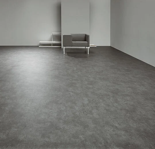 Verlegebild heterogener Vinylbelag, Eternal Wood Material Colour 13022 beton concrete, PVC-Boden als Bahnenware, homogen und heterogen