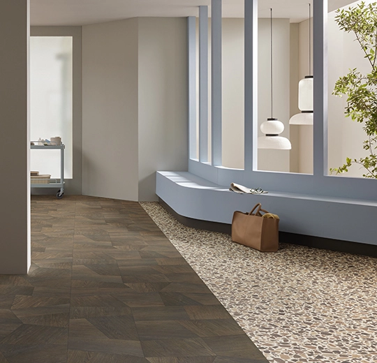 Verlegebild – heterogener Vinylbelag, Eternal Wood Material Colour – 36962 wooddark prism