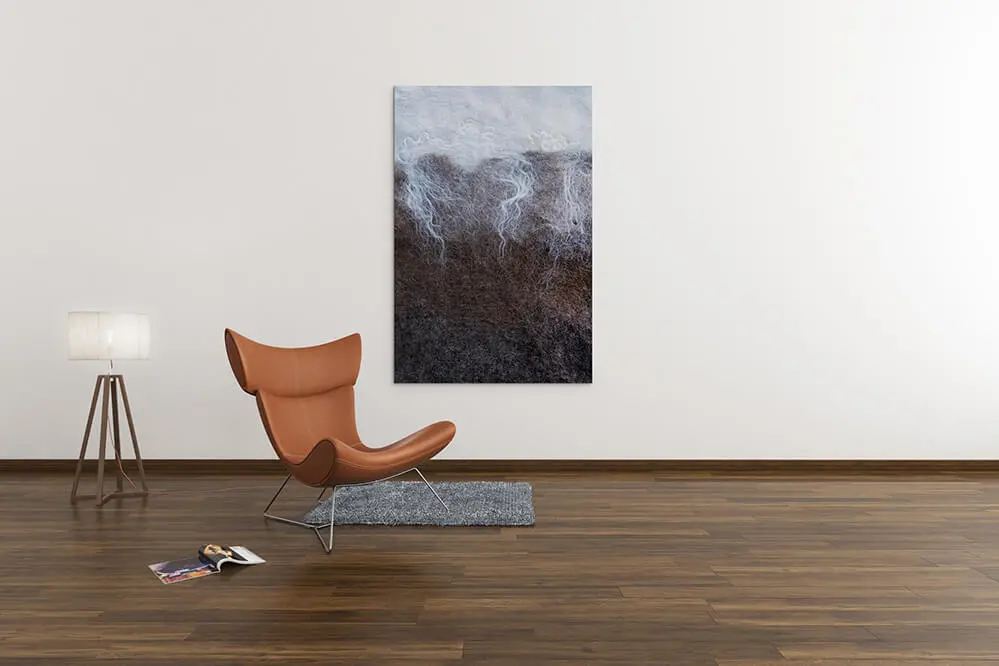 Verlegebild – Filzmanufaktur Wandbilder Fertig  – 50x50 / Erde