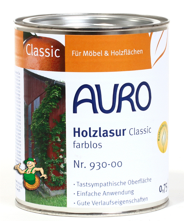 AURO Holzlasur Classic 930 10 l – Farblos