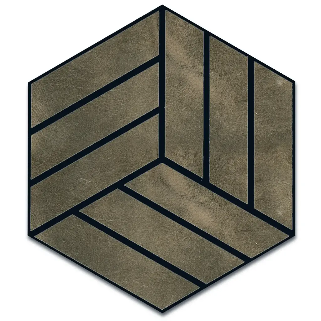 Produktbild – Acoustic Leder Hexagon Tundra  – Titanium
