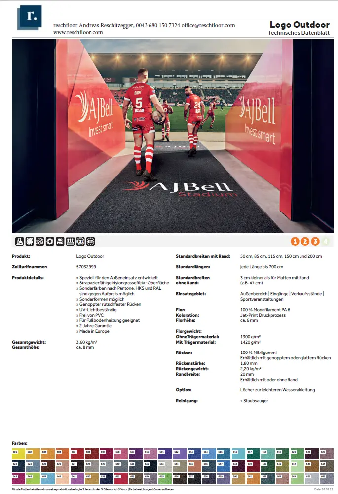 Produktbild – Eingangsmatte Logomatte Outdoor